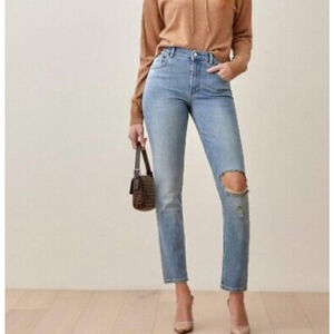 Reformation Cyprus Destroyed Skinny Jeans Size 25